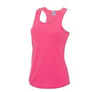 Just Cool Girlie Fit Sports Ladies Vest / Tank Top (L) (Electric Pink)