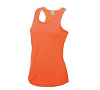 Just Cool Girlie Fit Sports Ladies Vest / Tank Top (M) (Electric Orange)