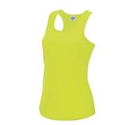 Just Cool Girlie Fit Sports Ladies Vest / Tank Top (S) (Electric Yellow)