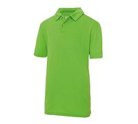 Just Cool Kids Unisex Sports Polo Plain Shirt (5-6) (Lime)