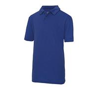 Just Cool Kids Unisex Sports Polo Plain Shirt (7-8) (Royal)