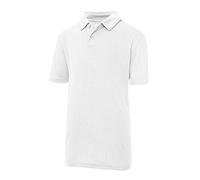 Just Cool Kids Unisex Sports Polo Plain Shirt (9-11) (Arctic White)
