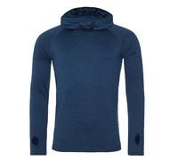 Just Cool Mens BLUE or BLACK Raglan Long Sleeve Cool Cowl Neck Hooded Top