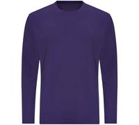 Just Cool Mens Long Sleeve Sports Gym Performance Plain T-Sh RW684