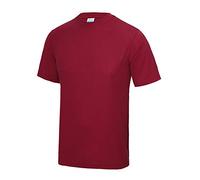 JUST COOL Mens Performance Plain T-Shirt (L) (Red hot Chilli)