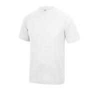 Just Cool Mens Performance Plain T-Shirt (M) (Arctic White)