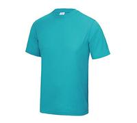 Just Cool Mens Performance Plain T-Shirt (S) (Hawaiian Blue)