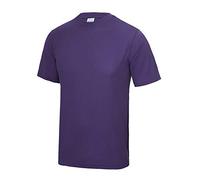 Just Cool Mens Performance Plain T-Shirt (S) (Purple)