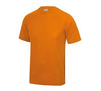 Just Cool Mens Performance Plain T-Shirt (XS) (Orange Crush)