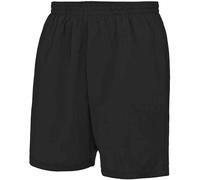 Just Cool Men's Plain Shorts in Black | Size: Medium Just Cool Black M