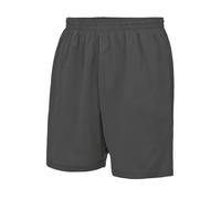 Just Cool Men's Plain Shorts in Grey | Size: Small Just Cool Grey S