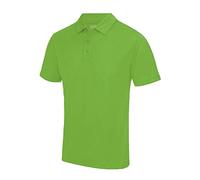 Just Cool Mens Plain Sports Polo Shirt (L) (Lime Green)