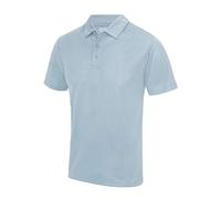 Just Cool Mens Plain Sports Polo Shirt (L) (Sky Blue)