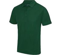 Just Cool Mens Plain Sports Polo Shirt (M) (Bottle Green)