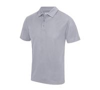 Just Cool Mens Plain Sports Polo Shirt (S) (Heather Grey)