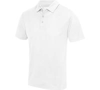 Just Cool Mens Plain Sports Polo Shirt (XL) (Arctic White)