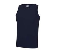 Just Cool Mens Sports Gym Plain Tank / Vest Top (2XL) (French Navy)