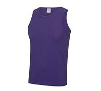Just Cool Mens Sports Gym Plain Tank / Vest Top (2XL) (Purple)