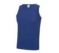 Just Cool Mens Sports Gym Plain Tank / Vest Top (L) (Royal Blue)