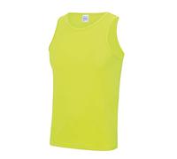 Just Cool Mens Sports Gym Plain Tank / Vest Top (M) (Electric Yellow)