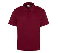Just Cool Plain Textured Polyester Breathable Wicking Athletic Sports Polo Shirt