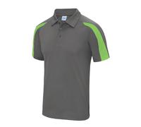 Just Cool Textured Polyester Breathable Wicking Athletic Contrast Polo Shirt