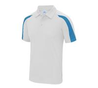 Just Cool Textured Polyester Breathable Wicking Athletic Contrast Polo Shirt
