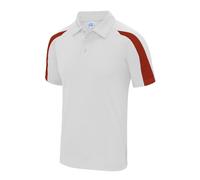 Just Cool Textured Polyester Breathable Wicking Athletic Contrast Polo Shirt