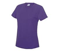 Just Cool Women's Sports Plain-coloured T-Shirt - Purple - X-Large