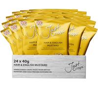 Just Crisps Ham and English Mustard, 40g (Pack of 24). Handcooked Award Winning 100% Delicious British Crisps