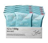 Just Crisps Sea Salt, 150g (Pack of 12). Handcooked Award Winning 100% Delicious British Crisps