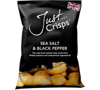Just Crisps Sea Salt and Black Pepper - The Only 100% British Crisp, 40g (Pack of 24)