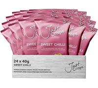 Just Crisps Sweet Chilli, 40g (Pack of 24). Handcooked Award Winning 100% Delicious British Crisps