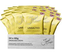 Just Crisps Unsalted, 40g (Pack of 24). Handcooked Award Winning 100% Delicious British Crisps