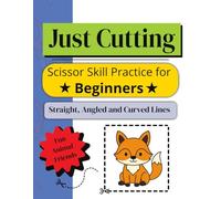 Just Cutting; Scissor Skill Practice for Beginners | Practice Cutting Straight, Angled and Curved Lines | Beginner Preschool Learning Activity