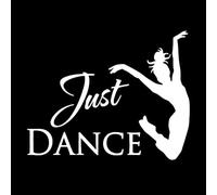 Just Dance Girl Dancing Studio Dancer Silhouette Lettering Decals 51x64.2cm Wall beautification White