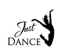Just Dance Girl Wall Vinyl Decals Dancing Studio Decoration Dancer Silhouette Wall Art Sticker Girls Room Vinyl Poster Small - 33x42cm