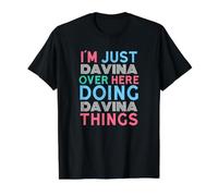 Just Davina Here Doing Davina Things First Name Value Graphic T-Shirt, Men, Black, M