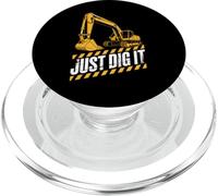 Just Dig It Excavator Construction Funny Humor Machine Boy PopSockets PopGrip for MagSafe