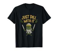 Just Dill With It Pickle BBQ Chef Pun Graphic novelty T-Shirt