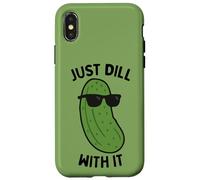 Just Dill With It Pickling Cucumber Dill Pickle Lover Case for iPhone X/XS