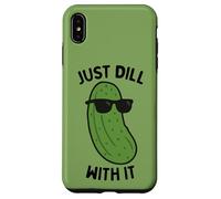 Just Dill With It Pickling Cucumber Dill Pickle Lover Case for iPhone XS Max