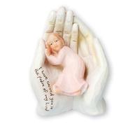 Just Divine Gifts Palm of My Hand Figurine Girl ~ Carved Wood Effect ~ Baby Gift