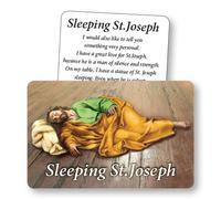 Just Divine Gifts Sleeping St Joseph Laminated Prayer Card - Wallet Size - Saint Joseph