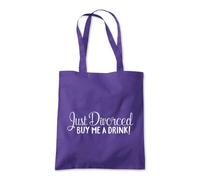 Just Divorced Buy Me a Drink Tote Shopping Bag 10 Litres Capacity 42 x 38cm