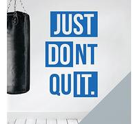 Just Do It, Don't Quit - Gym Motivational Quote Wall Sticker [Large] [Silver]