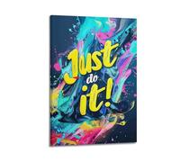 Just Do It Wall Art, Vibrant Splash Print, Motivational Poster, Energetic Canvas Picture Poster Decorative Painting Canvas Wall Posters And Art Picture Print Modern Family Bedroom Decor Posters 12x18i