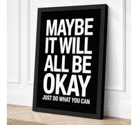 Just Do What You Can Canvas Wall Art Print 36x24 Inch (91 x 61 cm)