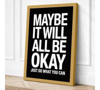 Just Do What You Can Canvas Wall Art Print 36x24 Inch (91 x 61 cm)