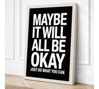 Just Do What You Can Canvas Wall Art Print 36x24 Inch (91 x 61 cm)